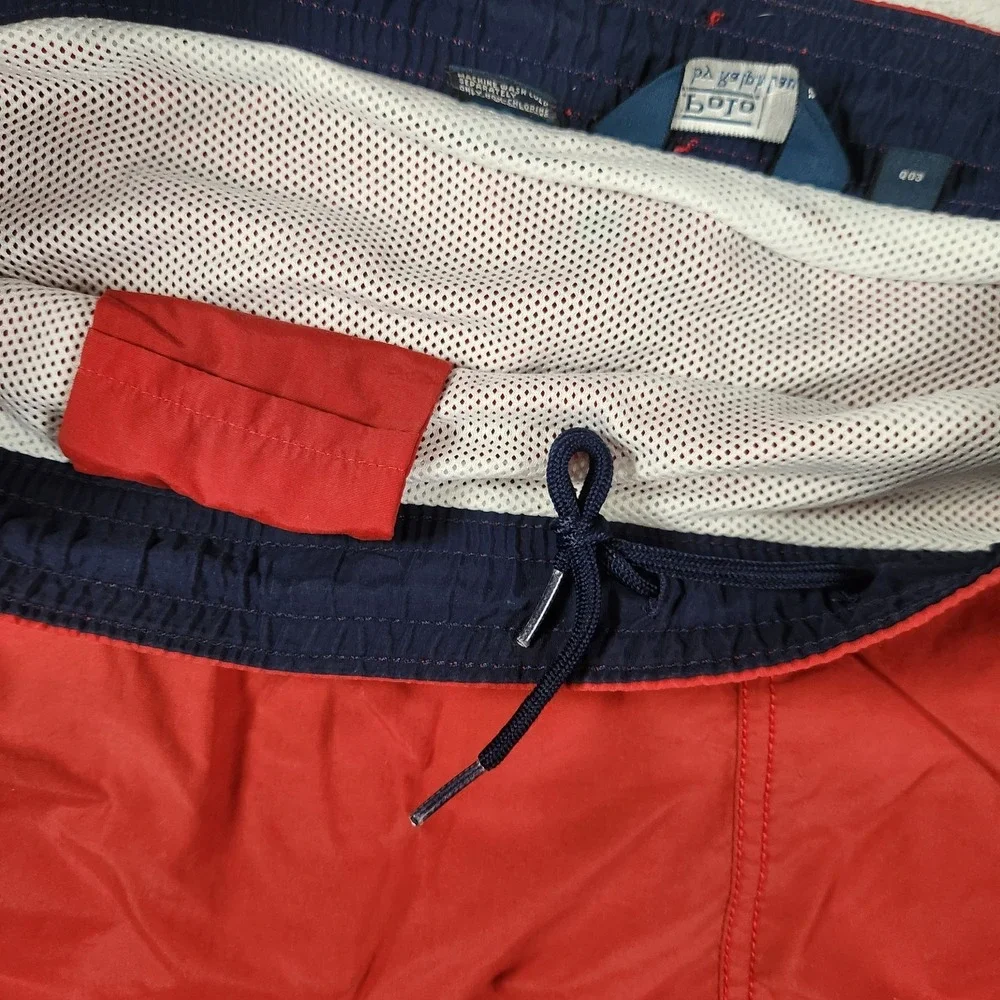 Polo Ralph Lauren‎ SOLID BRIGHT RED Mens Swim Trunks XXL Classic 90s Preppy